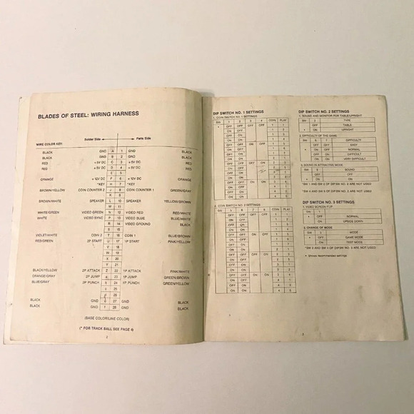 Vintage 1987 Blades  of Steel Konami Instruction Arcade Game Manual - Picture 8 of 12